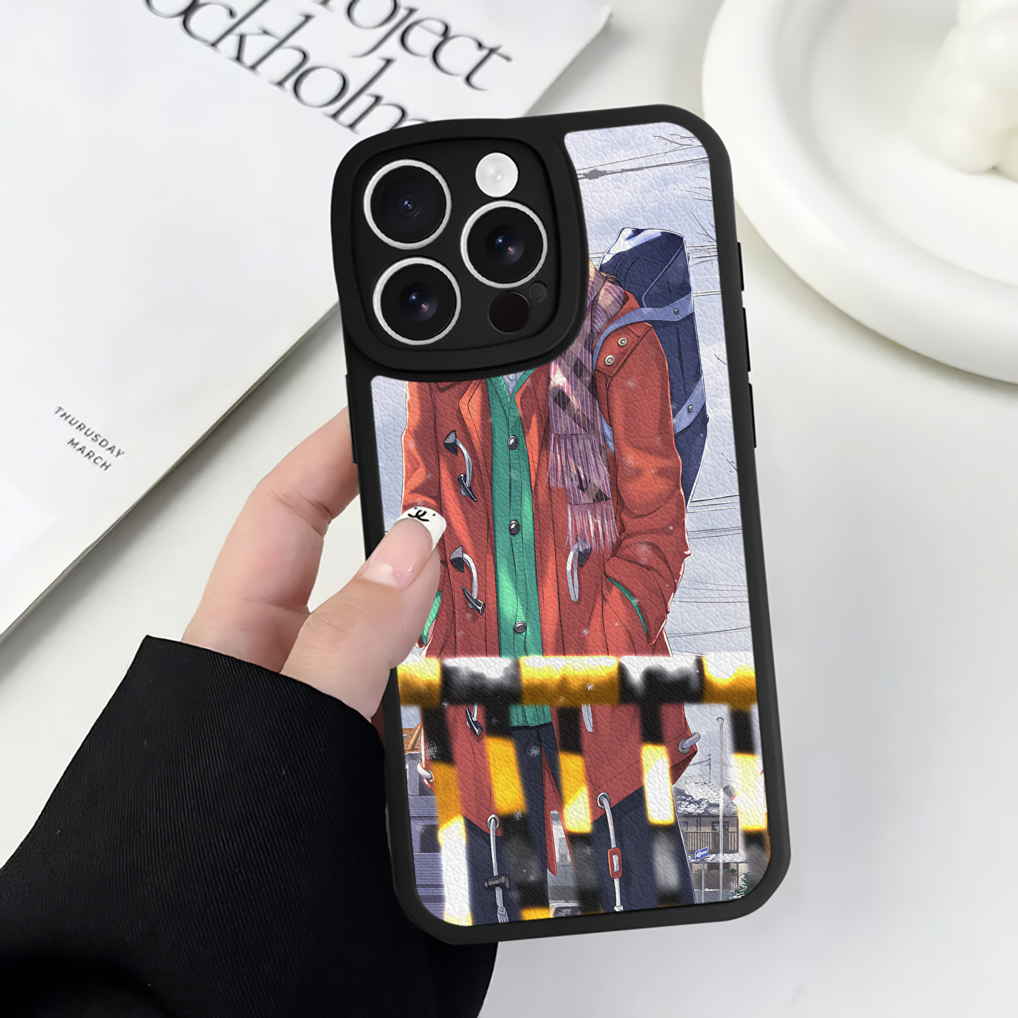 （画像用） ハイキュー!! Haikyu!! 【iPhone 16シリーズ対応】シリコンスマホケース（レザー調） 材質：シリコン